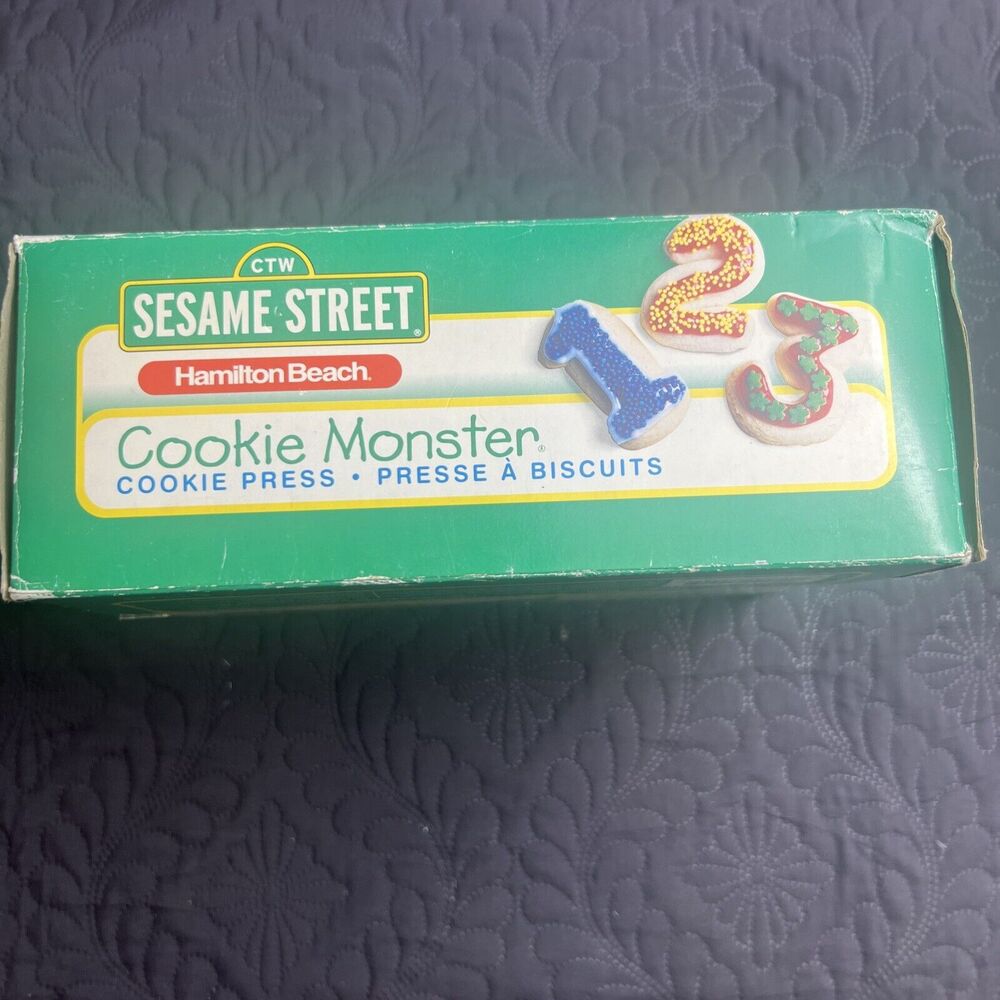 NEW Vintage Sesame Street Cookie Monster Cookie Press Hamilton Beach NIB 1998 - Picture 3 of 9